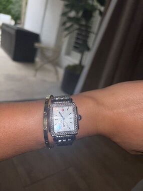 Michele Deco Diamond Watch Two-Tone Stainless Steel